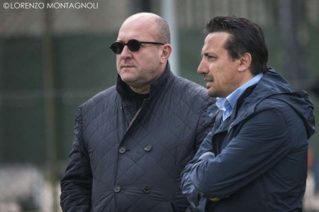 Nella foto, da sinistra, il presidente Piero Vicaroni e il tecnico Massimo Esposito (FOTO MONTAGNOLI)