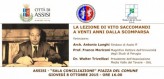 Convegno in memoria di Vito Saccomandi – 8 ottobre ore 16.00 Assisi, Sala della Conciliazione