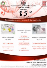 FESTEGGIAMENTI IN ONORE DI SANTA CECILIA  E 15° ANNIVERSARIO