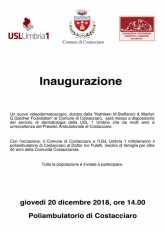 Inaugurazione nuovo Dermatoscopio ed intitolazione del Poliambulatorio di Costacciaro al dott. Ivo Puletti