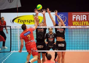 volleybal CEV Champions League NOLIKO-Perugia 02-12-2014